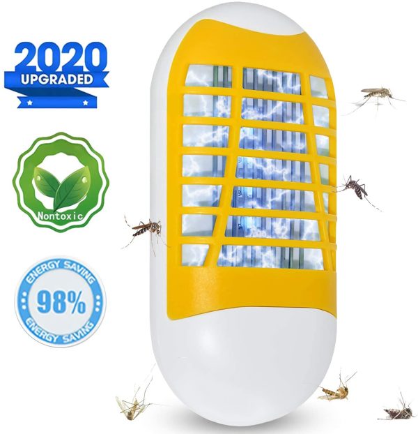 Bug Zapper, 2020 Newest Plug-in Electronic Mosquito Fruit Fly Killer Night Light Via Amazon Online now