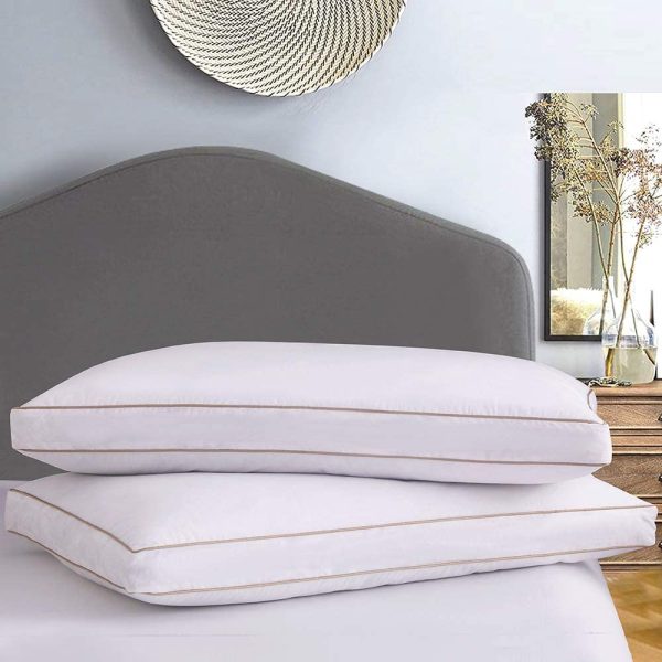 2 Pack Cotton Goose Down Feather Pillow Insert, Hotel Collection Via Amazon Fashion