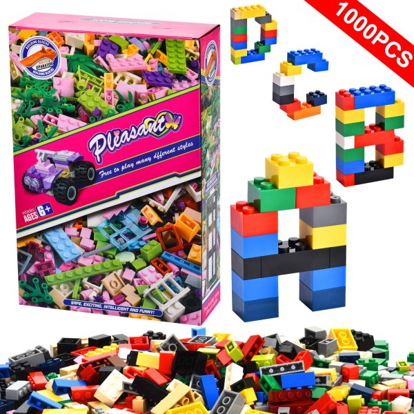 Building Bricks 1000 Pieces Set,Bulk Blocks Toy, Via Amazon Online