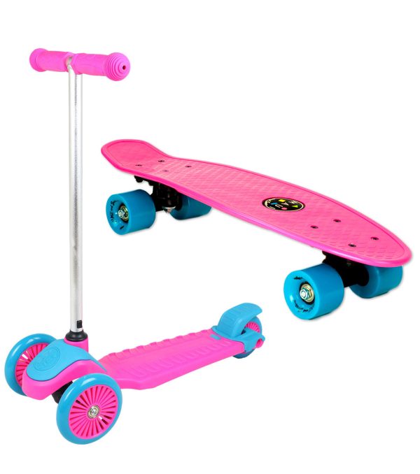 Maui and Sons Mini Sharkman Scooter and Skateboard Combo Set Via Walmart For Cheap